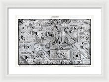 Load image into Gallery viewer, Old Night Club Map Of Harlem - Framed Print