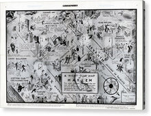 Load image into Gallery viewer, Old Night Club Map Of Harlem - Acrylic Print