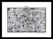 Load image into Gallery viewer, Old Night Club Map Of Harlem - Framed Print