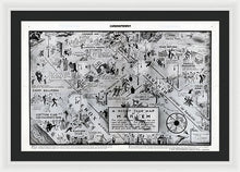 Load image into Gallery viewer, Old Night Club Map Of Harlem - Framed Print