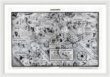 Load image into Gallery viewer, Old Night Club Map Of Harlem - Framed Print