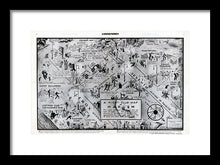 Load image into Gallery viewer, Old Night Club Map Of Harlem - Framed Print