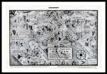 Load image into Gallery viewer, Old Night Club Map Of Harlem - Framed Print