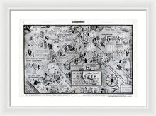 Load image into Gallery viewer, Old Night Club Map Of Harlem - Framed Print