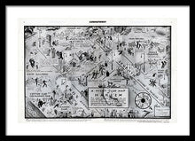 Load image into Gallery viewer, Old Night Club Map Of Harlem - Framed Print