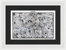 Load image into Gallery viewer, Old Night Club Map Of Harlem - Framed Print