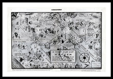 Load image into Gallery viewer, Old Night Club Map Of Harlem - Framed Print