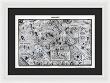 Load image into Gallery viewer, Old Night Club Map Of Harlem - Framed Print