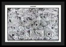 Load image into Gallery viewer, Old Night Club Map Of Harlem - Framed Print