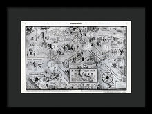 Load image into Gallery viewer, Old Night Club Map Of Harlem - Framed Print