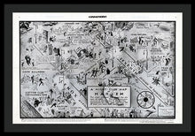 Load image into Gallery viewer, Old Night Club Map Of Harlem - Framed Print