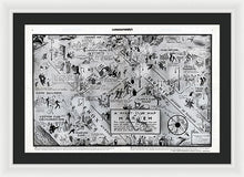 Load image into Gallery viewer, Old Night Club Map Of Harlem - Framed Print