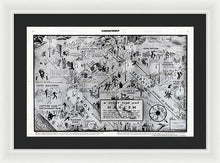 Load image into Gallery viewer, Old Night Club Map Of Harlem - Framed Print