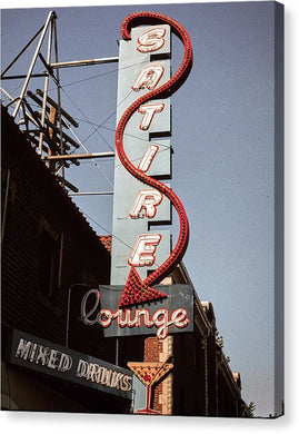 Old Bar And Lounge Sign - Canvas Print