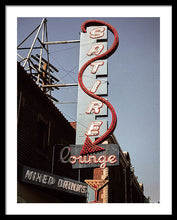 Load image into Gallery viewer, Old Bar And Lounge Sign - Framed Print