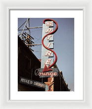 Load image into Gallery viewer, Old Bar And Lounge Sign - Framed Print