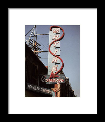 Old Bar And Lounge Sign - Framed Print