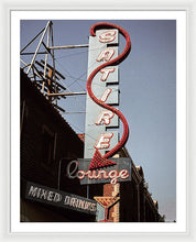 Load image into Gallery viewer, Old Bar And Lounge Sign - Framed Print