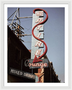 Old Bar And Lounge Sign - Framed Print