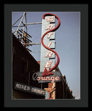 Load image into Gallery viewer, Old Bar And Lounge Sign - Framed Print