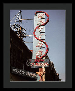 Old Bar And Lounge Sign - Framed Print