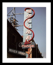 Load image into Gallery viewer, Old Bar And Lounge Sign - Framed Print