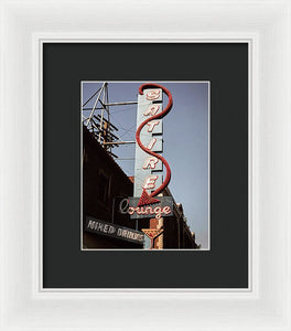 Old Bar And Lounge Sign - Framed Print