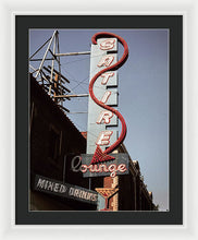 Load image into Gallery viewer, Old Bar And Lounge Sign - Framed Print