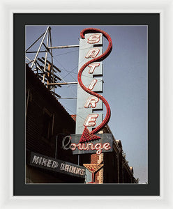 Old Bar And Lounge Sign - Framed Print