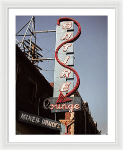 Old Bar And Lounge Sign - Framed Print