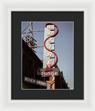 Load image into Gallery viewer, Old Bar And Lounge Sign - Framed Print