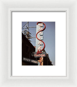 Old Bar And Lounge Sign - Framed Print