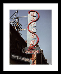 Old Bar And Lounge Sign - Framed Print