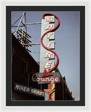 Load image into Gallery viewer, Old Bar And Lounge Sign - Framed Print