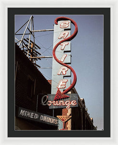 Old Bar And Lounge Sign - Framed Print