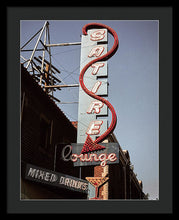 Load image into Gallery viewer, Old Bar And Lounge Sign - Framed Print