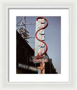 Old Bar And Lounge Sign - Framed Print