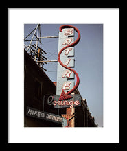 Load image into Gallery viewer, Old Bar And Lounge Sign - Framed Print