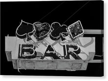 Load image into Gallery viewer, Old Bar Sign - Black And White - Canvas Print