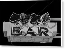 Load image into Gallery viewer, Old Bar Sign - Black And White - Canvas Print