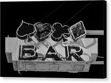 Load image into Gallery viewer, Old Bar Sign - Black And White - Canvas Print