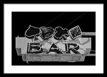 Load image into Gallery viewer, Old Bar Sign - Black And White - Framed Print