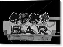 Load image into Gallery viewer, Old Bar Sign - Black And White - Acrylic Print