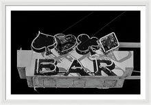 Load image into Gallery viewer, Old Bar Sign - Black And White - Framed Print