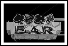 Load image into Gallery viewer, Old Bar Sign - Black And White - Framed Print