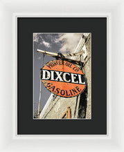 Load image into Gallery viewer, Old Dixcel Gasoline Sign - Framed Print