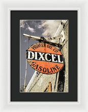 Load image into Gallery viewer, Old Dixcel Gasoline Sign - Framed Print