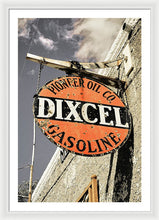 Load image into Gallery viewer, Old Dixcel Gasoline Sign - Framed Print