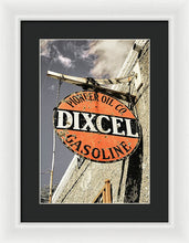 Load image into Gallery viewer, Old Dixcel Gasoline Sign - Framed Print