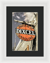 Load image into Gallery viewer, Old Dixcel Gasoline Sign - Framed Print